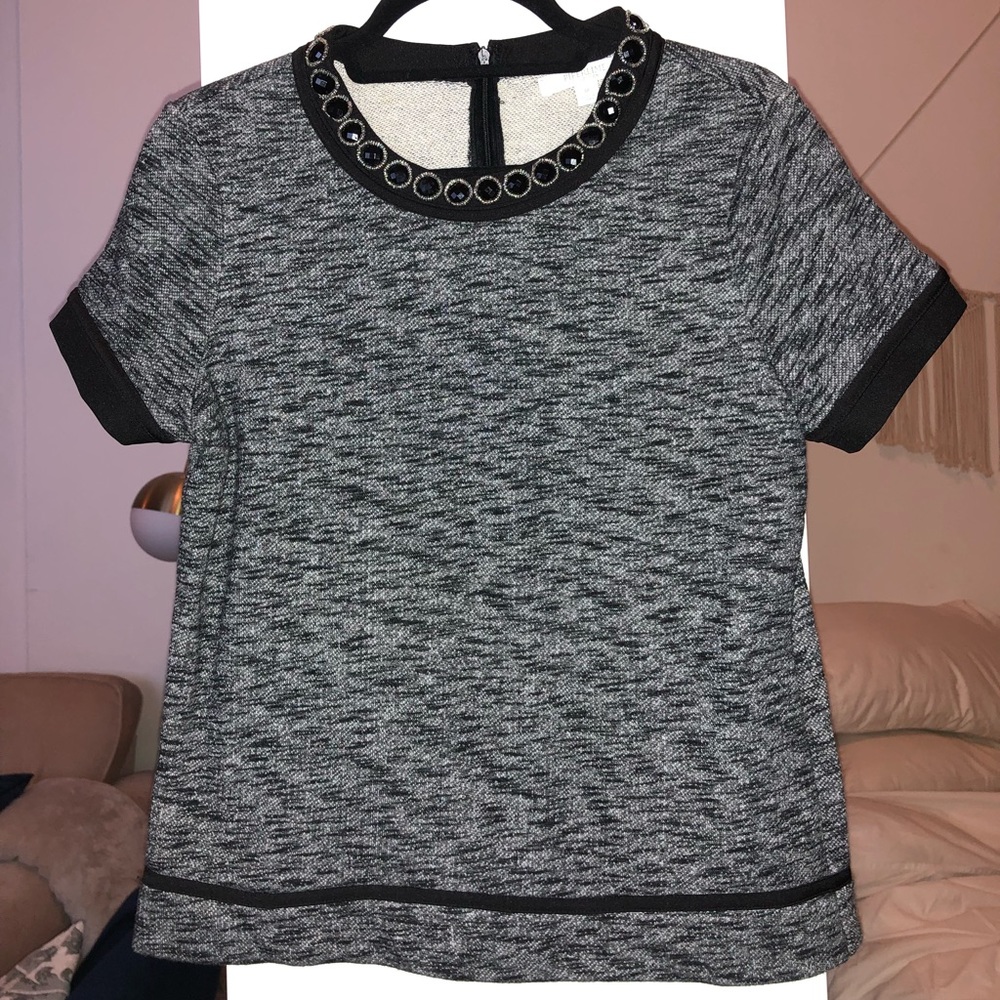 Piperlime Top with jeweled neckline